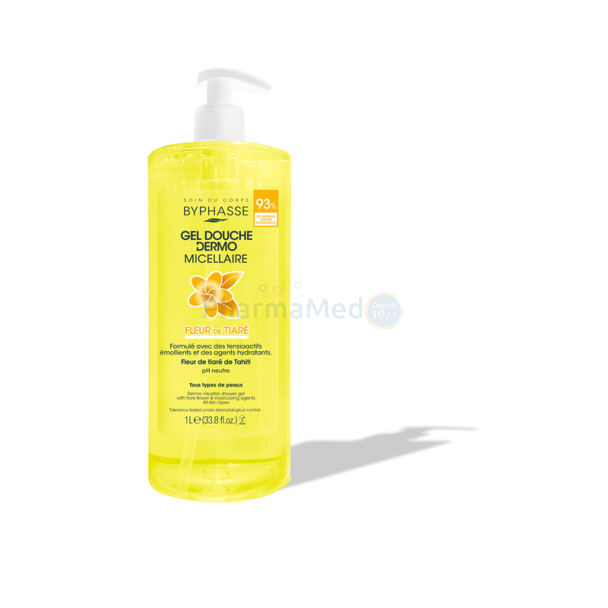 BYPHASSE Douchegel dermo micellaire Fleur de tiaré 1L