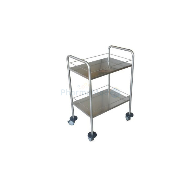 Guéridon en inox 2 étages - 1pc