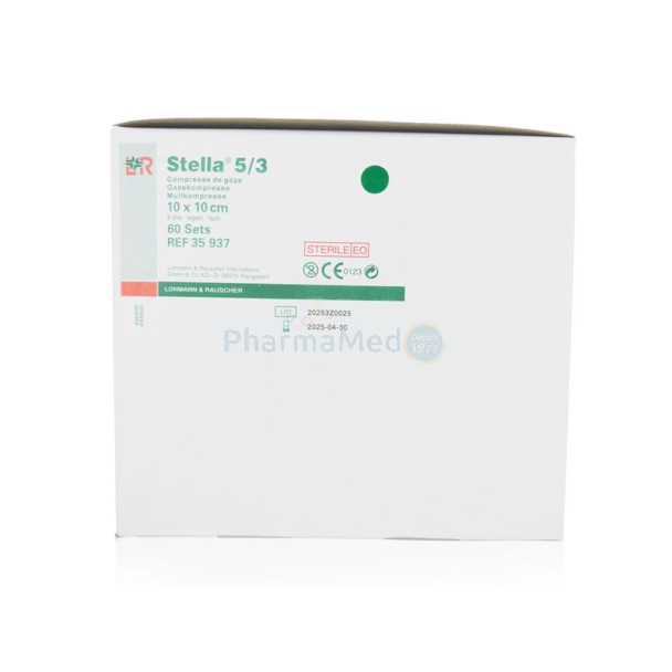 Compresses gaze Stériles L&R - 10x10cm - 60x3pc