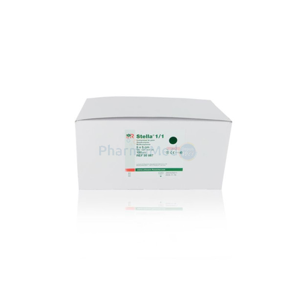 Compresses gaze Stériles L&R - 5x5cm - 100x1pc