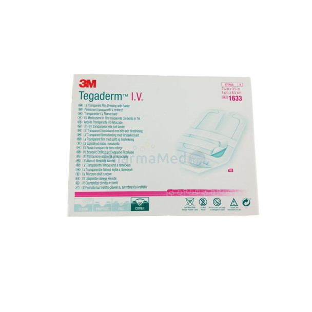 TEGADERM IV 1633 7cmx8,5cm pans film pour cath - 100pc