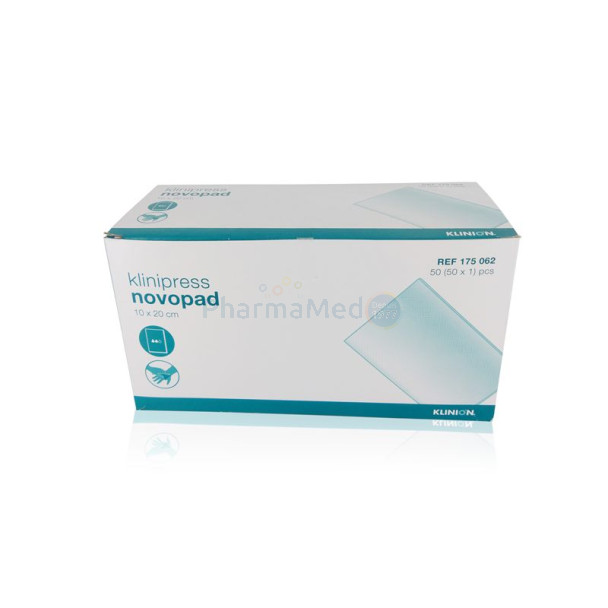 Compresses non adhérentes stériles NOVOPAD - Compr. non adh. ST NOVOPAD 10x20cm ..(50x1pc)
