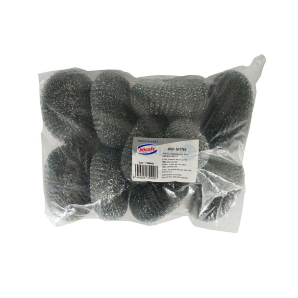 Eponge métal INOX 100 NICOLS - 10pc