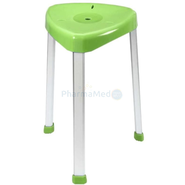 Tabouret de douche d'angle vert - 1pc