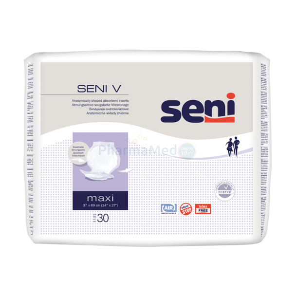 Anatomische luier doorlaatbaar SAN SENI V Maxi - 30st