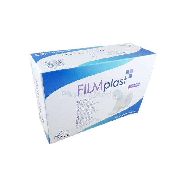 FILMplast sparadrap plastique perforé 1,25cmx9,14m - 24rlx