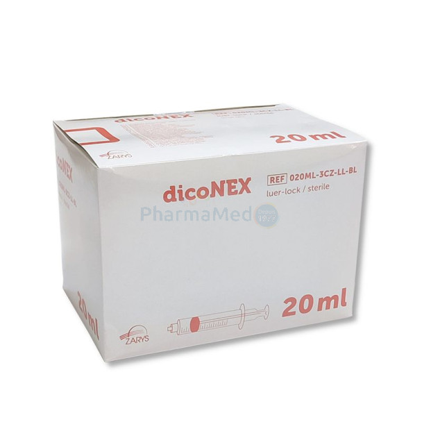 Seringues ZARYS dicoNEX 20ml luer lock - 50pc