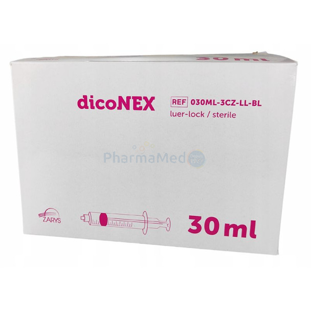 Seringues ZARYS dicoNEX 30ml luer lock - 50pc