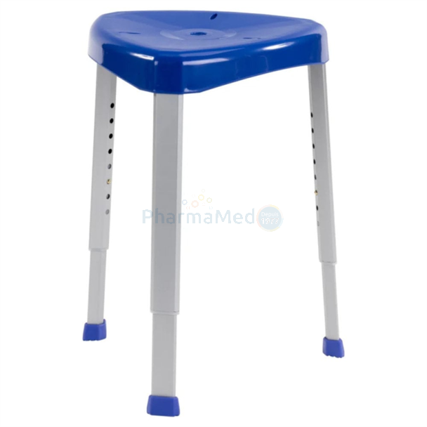 Tabouret de douche d'angle bleu - 1pc