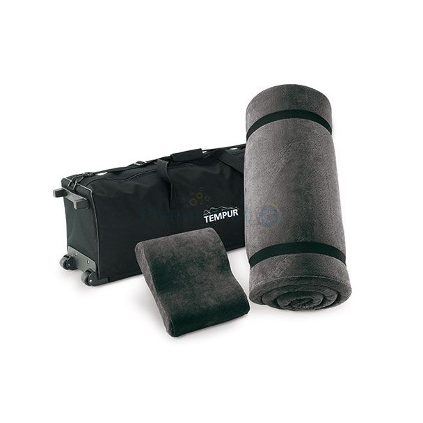 Set de voyage TEMPUR velours + trolleybag
