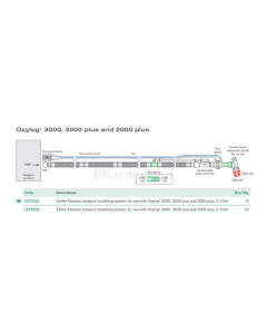 Circuit de transport 22mm annelé pour oxylog 2000 plus - 10pc
