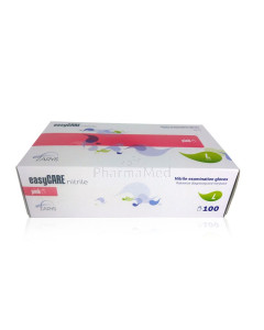 Gants nitrile easyCARE rose X SMALL ss poud/100