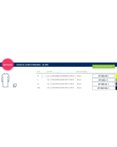 Casaque chirurgicale 35SMS L ZARYS - 25pc