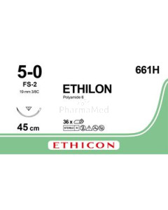 ETHILON 5/0 661H FS-2 19mm 3/8c 45cm - 36draden