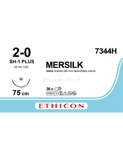 MERSILK 2/0 7344H SH-1 Plus 75cm - 36draden