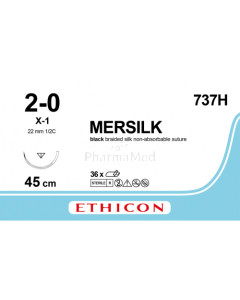 MERSILK 2/0 737H X-1 45cm - 36draden