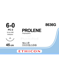 PROLENE 6/0 8636G PC-3 45cm - 12fils