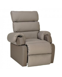 COCOON1 Fauteuil releveur simili taupe 1 moteur L50-P45/55