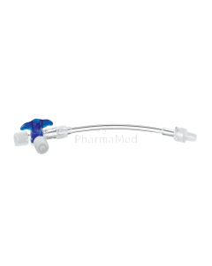 Robinet 3 voies luer DISCOFIX Bleu/75cm(50pc)
