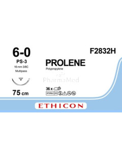 PROLENE 6/0 F2832 75cm PS-3 16mm Bleu - 36fils