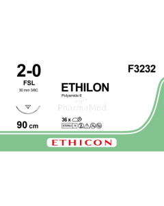 ETHILON 2/0 F3232 FSL 90cm - 36draden