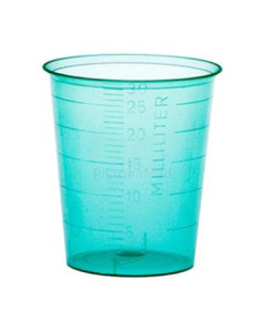 Medicatiecup 30ml hoog/smal - Groen - 80st