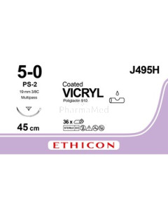 VICRYL Coated J495H PS-2 5/0 45cm - 36 fils