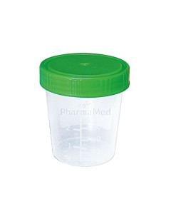 Pot à urine 100/125ml + couvercle vert - 4X25pc