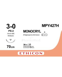 MONOCRYL 3/0 MPY427H PS-2 70cm 19mm - 36fils