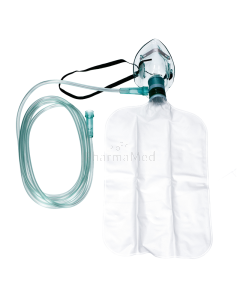Masque ZARYS + réservoir O2 1L et tube 210mm L - 1pc