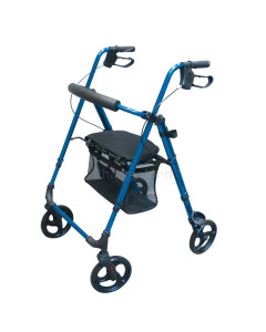 Rollator Neo Fashion 4 roues - Bleu électrique