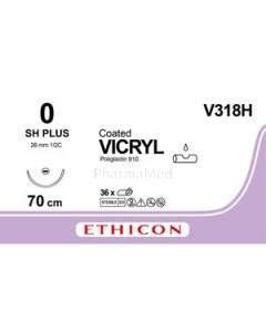 VICRYL 0 V318H SH 70cm - 36draden
