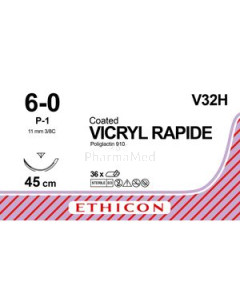 VICRYL RAPID 6/0 V32H USP P-1 Prime 45cm Violet - 36draden
