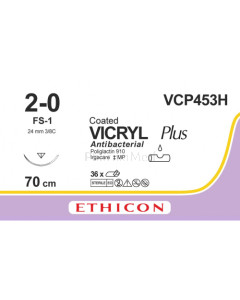 VICRYL PLUS 2/0 VCP453H FS-1 70cm - 36fils