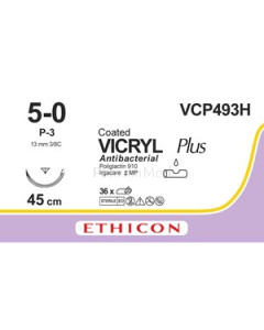 VICRYL 5/0 VCP493H Coated Und P-3 45cm - 36draden