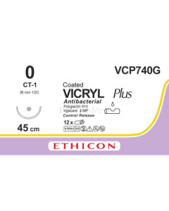 VICRYL PLUS 0 VCP740G CT-1 45cm - 12draden