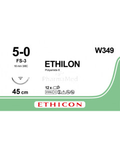 ETHILON 5/0 W349 FS-3 45cm - 12draden