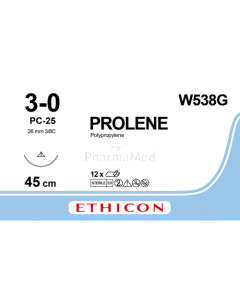 PROLENE 3/0 W538G PC-25 45cm - 12fils