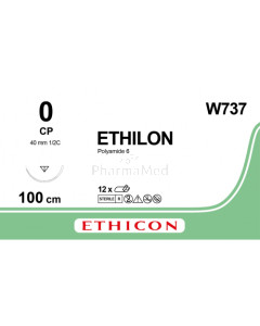 ETHILON W737 CP 0 100cm - 12draden