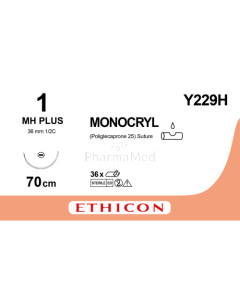 MONOCRYL 1 Y229H MH Plus 70cm - 36fils