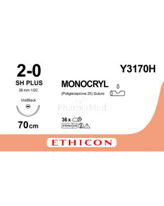 MONOCRYL 2/0 Y3170H SH Plus 70cm - 36fils