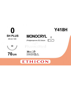 MONOCRYL 0 Y418H SH Plus 70cm - 36fils