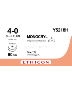 MONOCRYL 4/0 Y4218H SH-1 Plus 90cm - 36draden