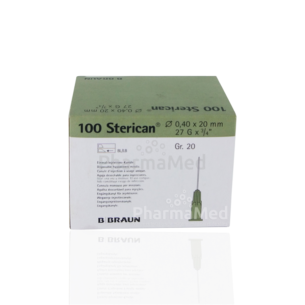 Aiguilles BRAUN - 27G3/4 (0,40x20mm) - 100pc