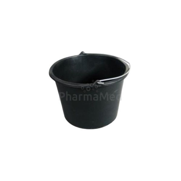 Seau gradué 12L plastique lourd noir - 1pc