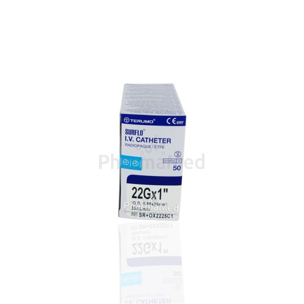 Aiguilles I.V. Catheter TERUMO - 22G1 - 50pc