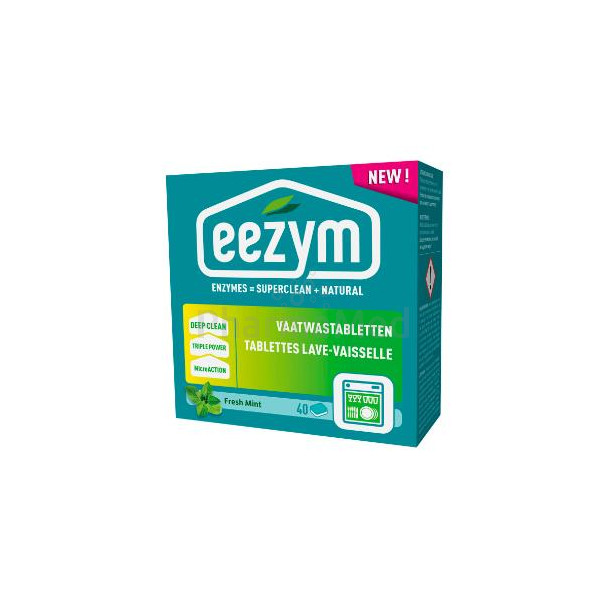 EEZYM tablettes lave-vaisselle + enzymes - 40pc