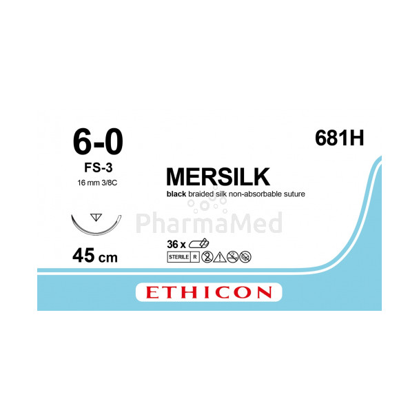 MERSILK 6/0 681H FS-3 45cm - 36draden