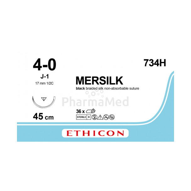 MERSILK 4/0 734H J-1 45cm - 36draden