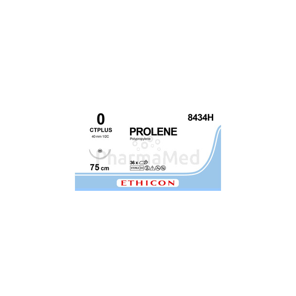 ETHICON PROLENE 0 8434H 1xCT PLUS 75cm Blauw - 36draden